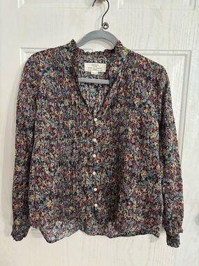 Trovata birds of paradise Courtney Henley ditsy floral blouse